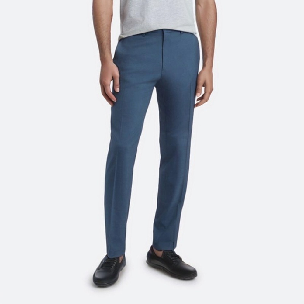 Kenneth Cole Reaction Dress Pants‎ Mens 33x32 Blue Business Casual Stretch NEW